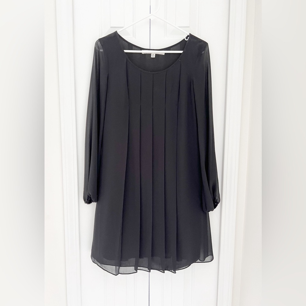 Max studio black pleated dress